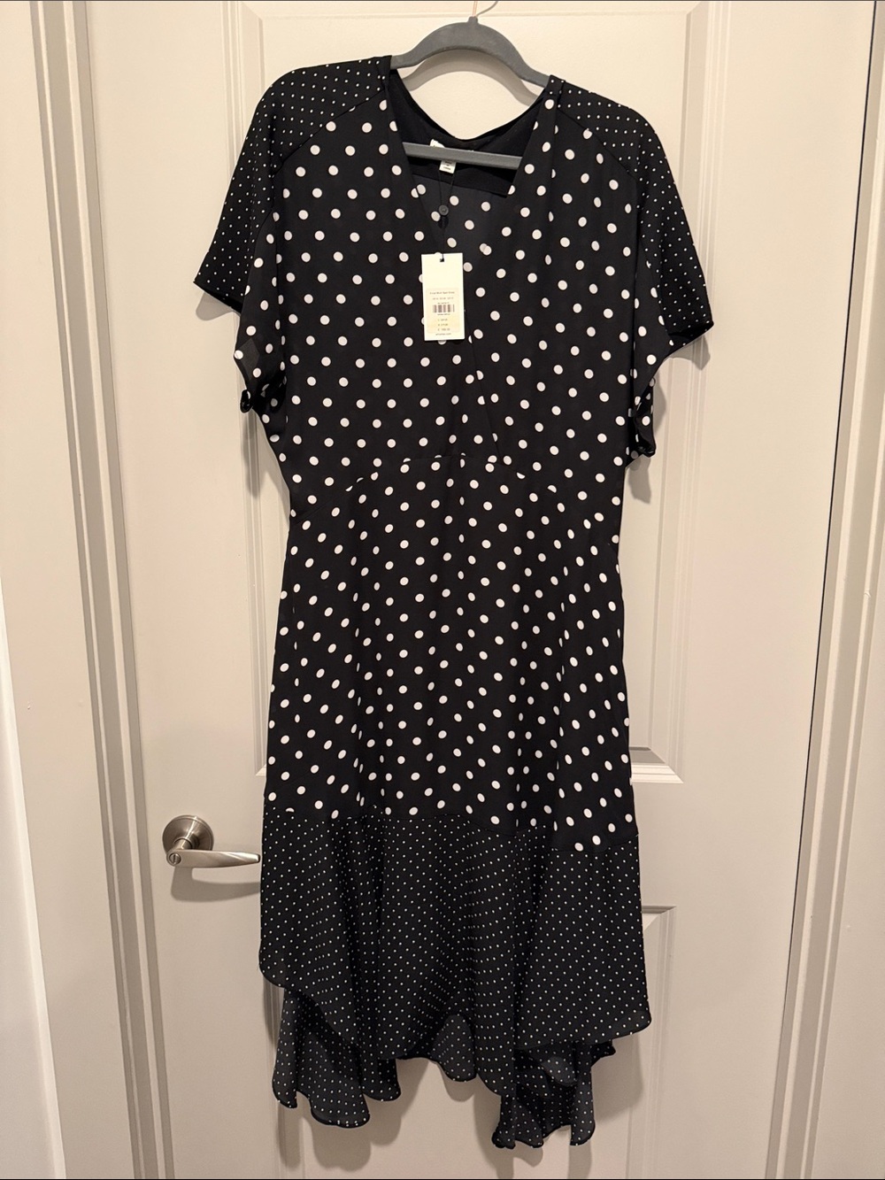 NWT Whistles Black and White Polka Dot Midi Dress